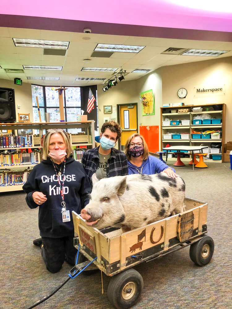 Photo of second grade teachers Kelli Chastain, Natalie Brubaker and Dana Sedersten