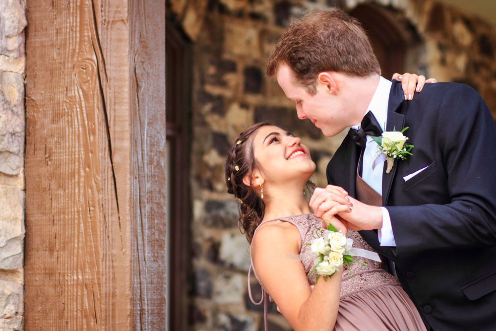 Photo of Alana Rainosek and Ethan Myers together at their senior prom in 2017.