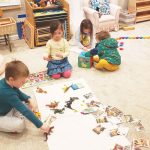 Photo of students enjoying uninterrupted independent work time.