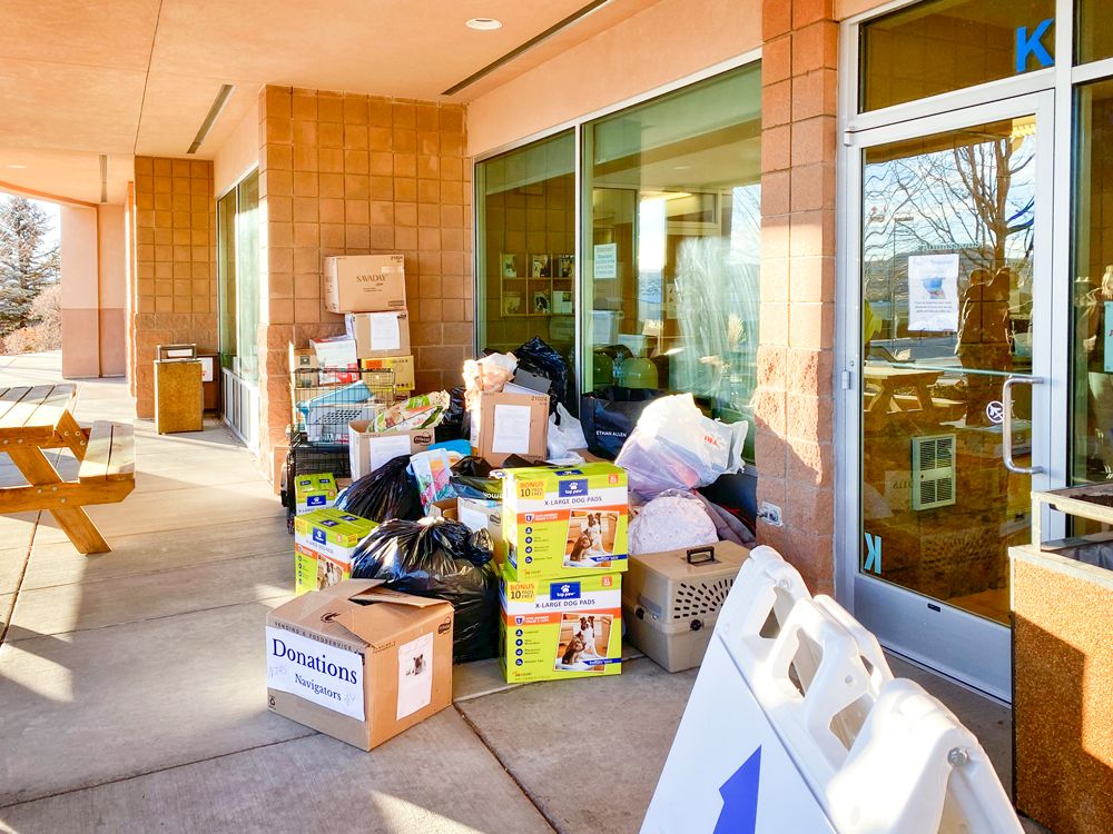 Photo of RHMS collecting donations for Denver Dumb Friends League.