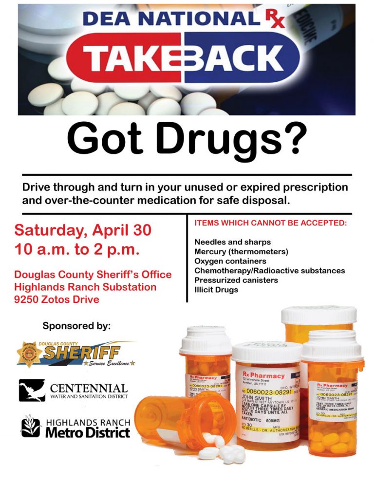 National drug take back day The Castle Pines Connection
