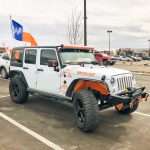 Photo of tricked-out Jeep at the opening of Colorado’s first Whataburger