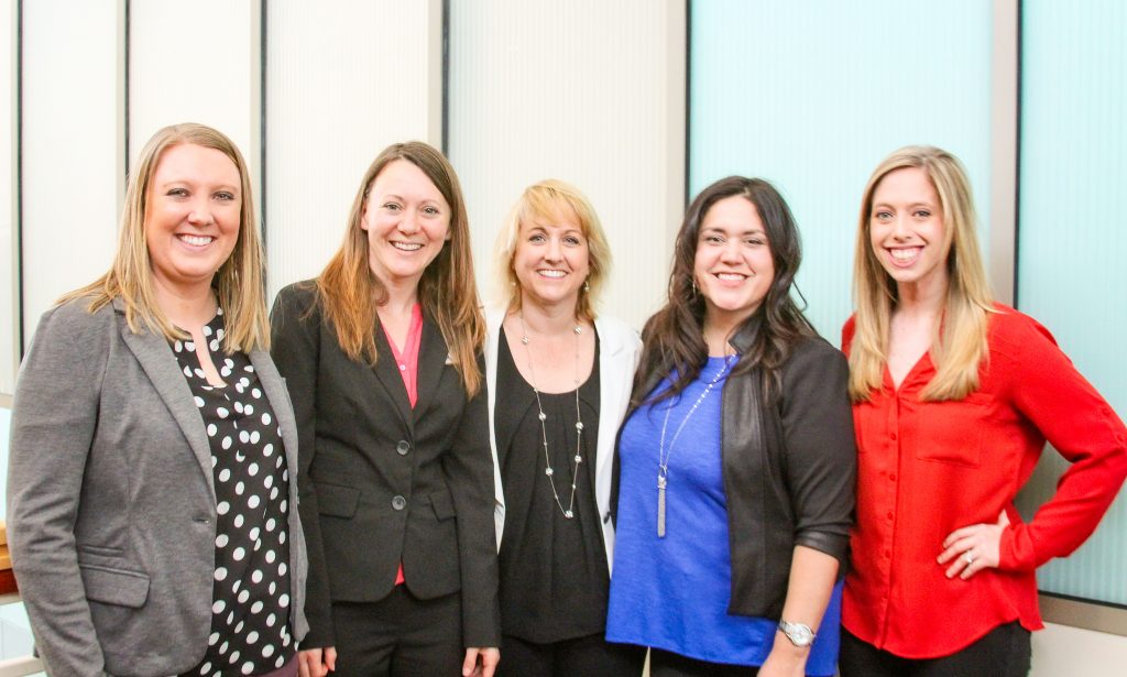 Photo of Hope's Promise adoption tea, Rachel Bates, Tami Davidson, Beth Woods, MaryBeth Caudle and Liz Melia. 