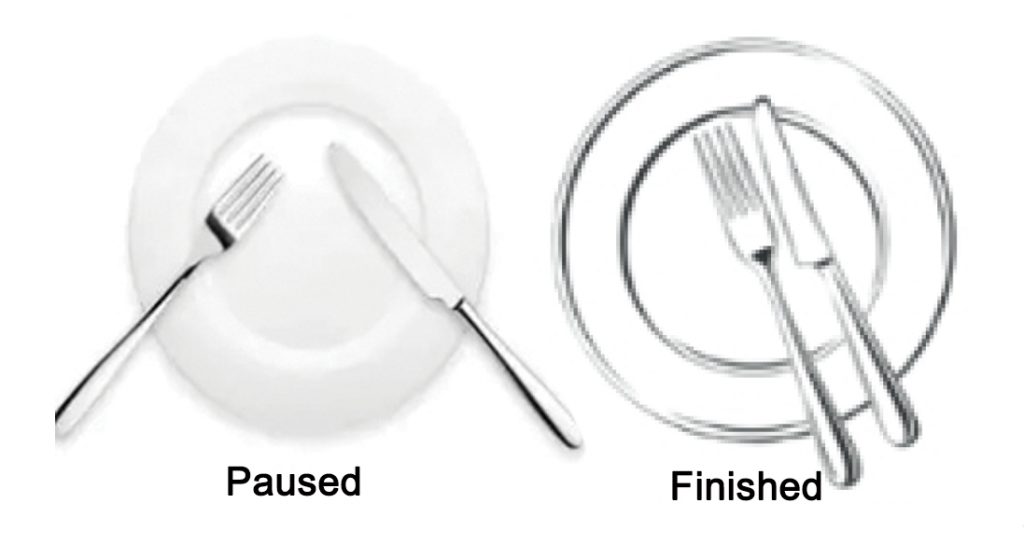 Table etiquette fork clearance and knife