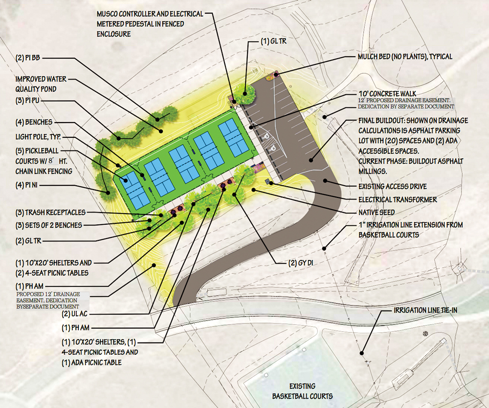 Photo of proposed Coyote Ridge Park pickleball courts