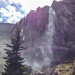 view of Bridal Veil Falls in Telluride.