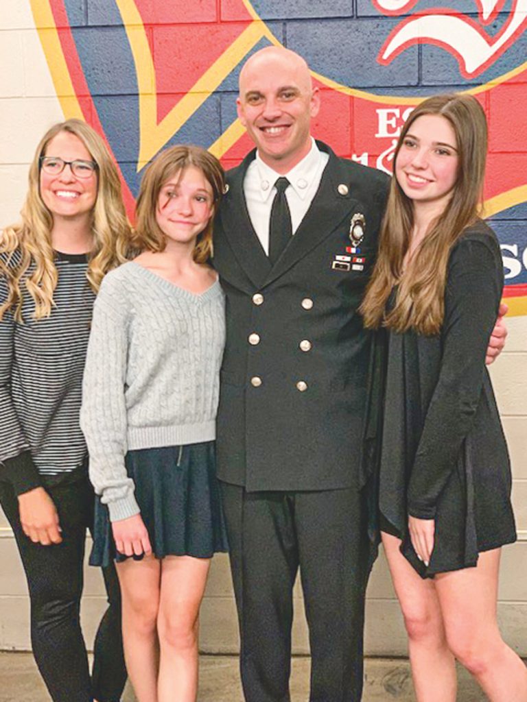Photo of Erika Tinker (left), along with daughters, Saige (13) and Sienna (15)
