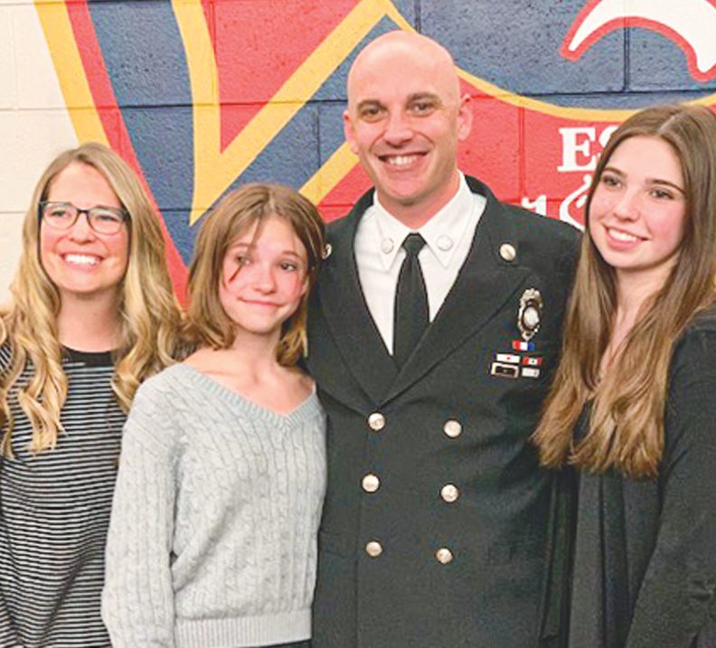 Photo of Erika Tinker (left), along with daughters, Saige (13) and Sienna (15)