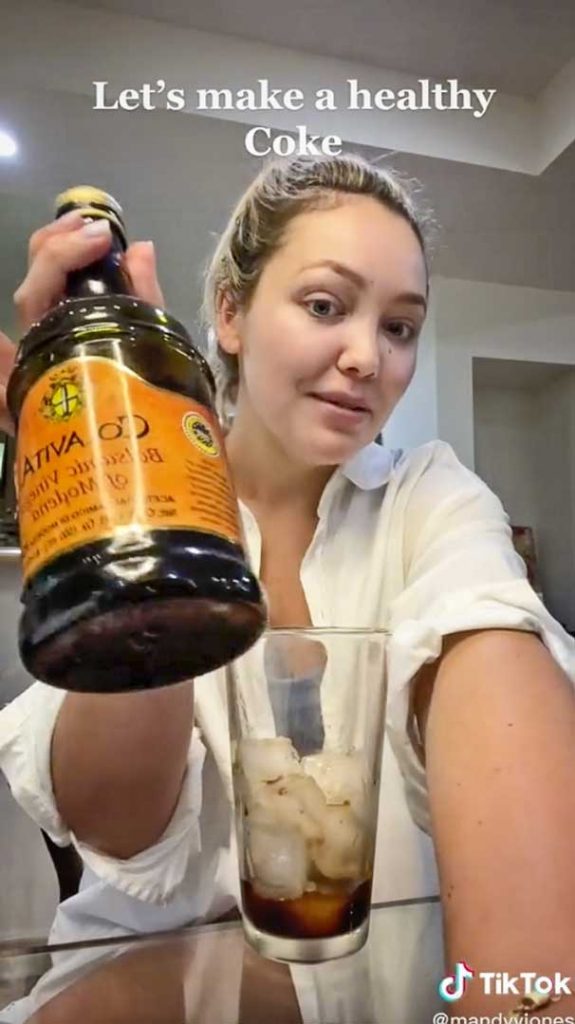 Photo of TikTok user Amanda Jones started the healthy Coke trend