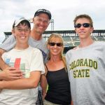 Photo of the Dempsey family at Coors Field