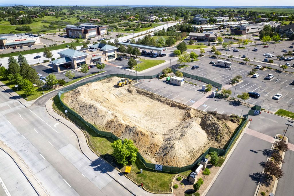 aerial photo of development site