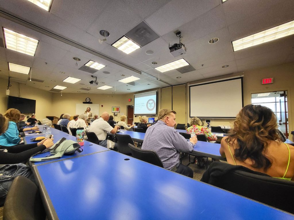 photo of people in a lecture room