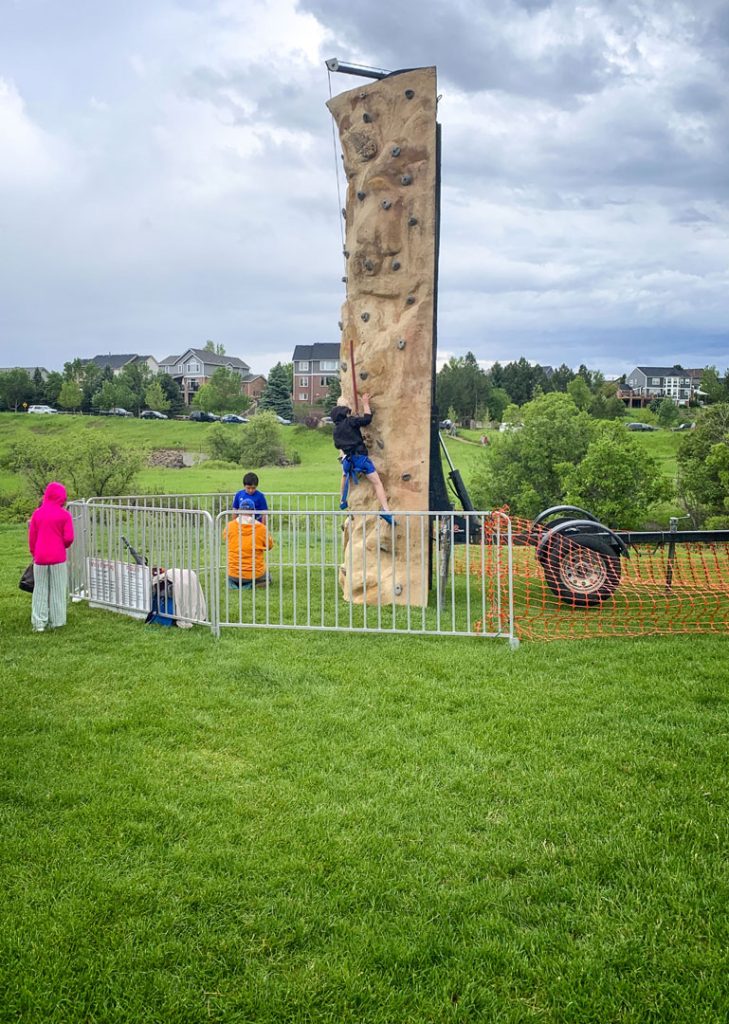 photo of rock climbing outside