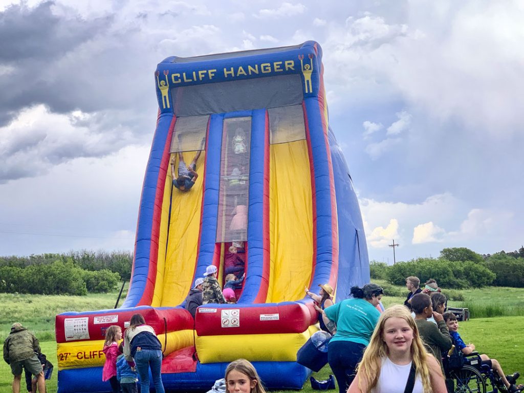 photo of blow up slide