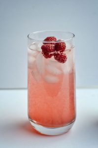 photo of raspberry drink in glass