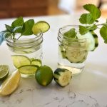 photo of 2 classes of water with limes