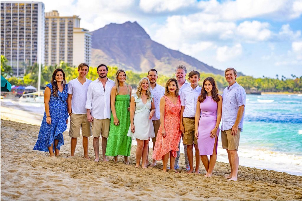 group of people on beach