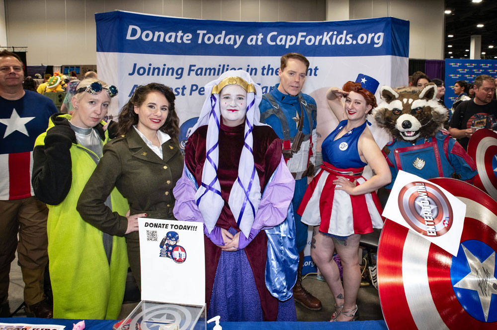 group of people in cosplay for charity