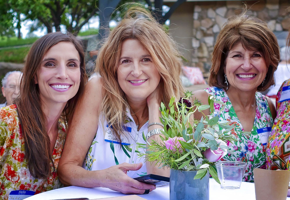 three ladies at garden club party