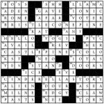 crossword puzzle solution