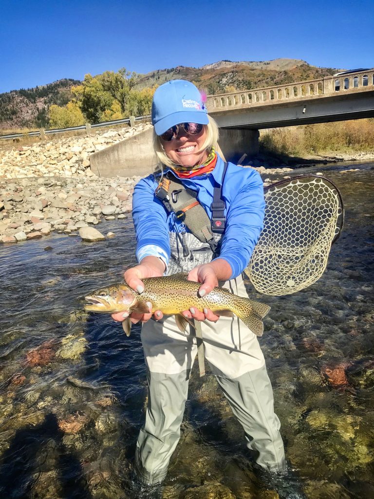 lady holding fish