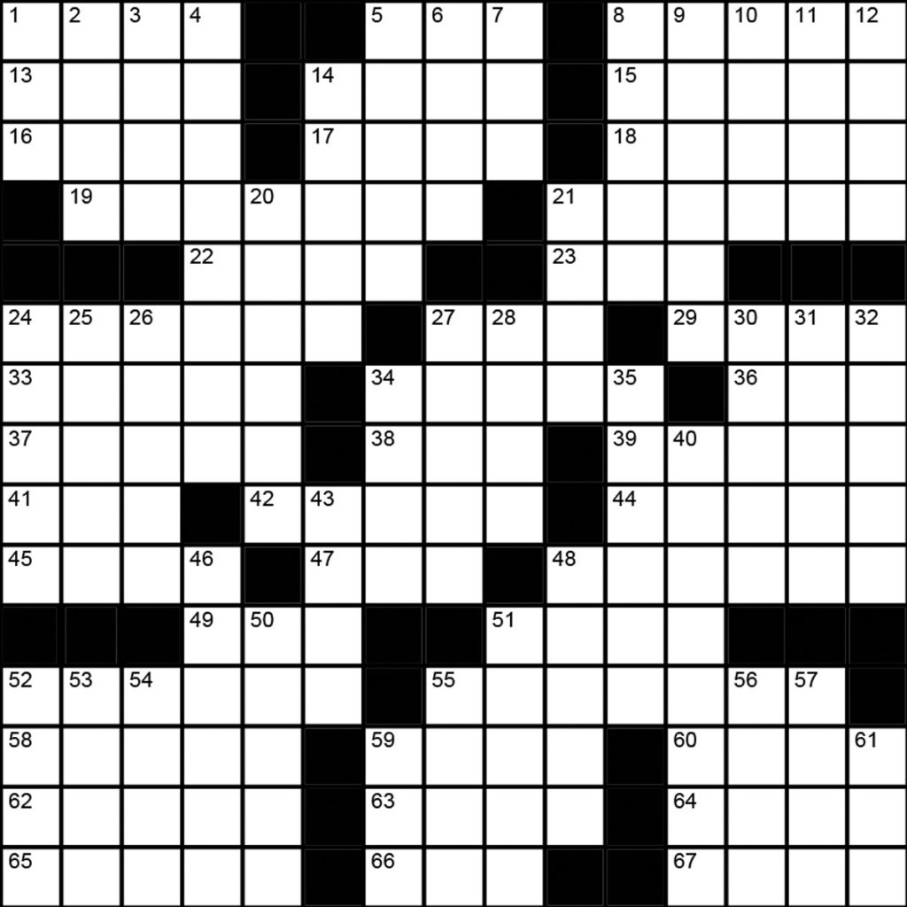 blank crossword