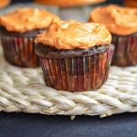 cupcakes with orange frosting