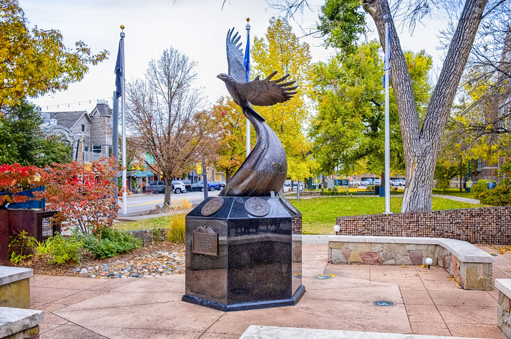 monument of eagle soaring