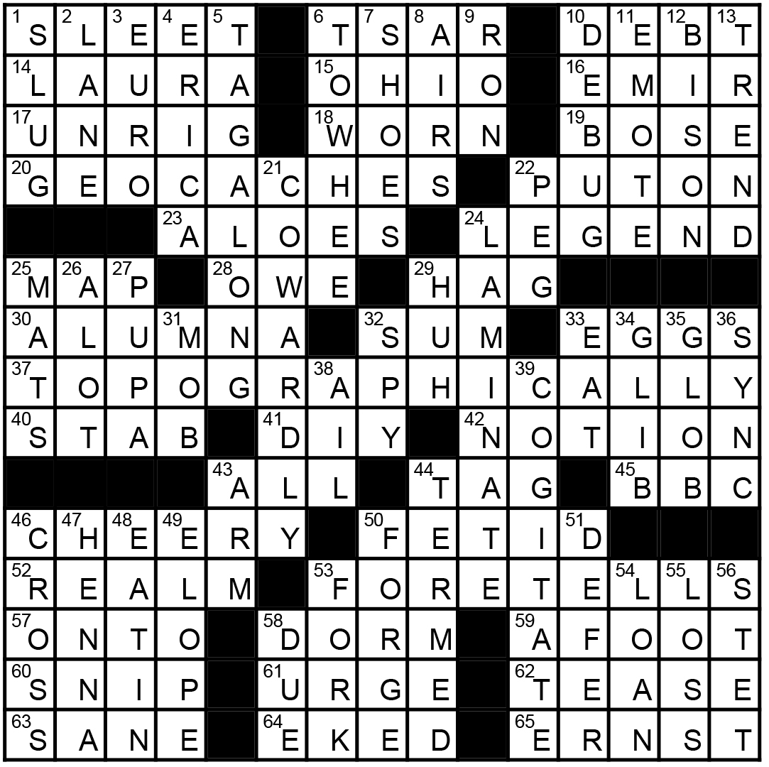 solution for crossword november 2023