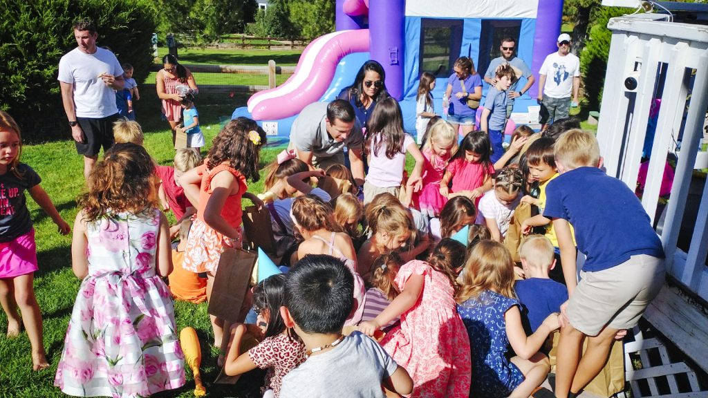 group of kids outside