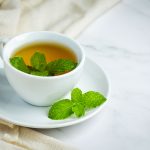 leaves in tea cup