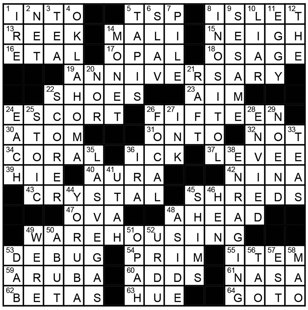 solution for crossword