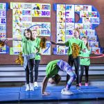 kids on stage performing different athletic feats