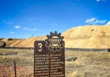 One of the four prayer signs around the perimeter of the future build site of Foundry Church, on Mira Vista Lane, adjacent to Elk Ridge Park and American Academy – Castle Pines charter school.