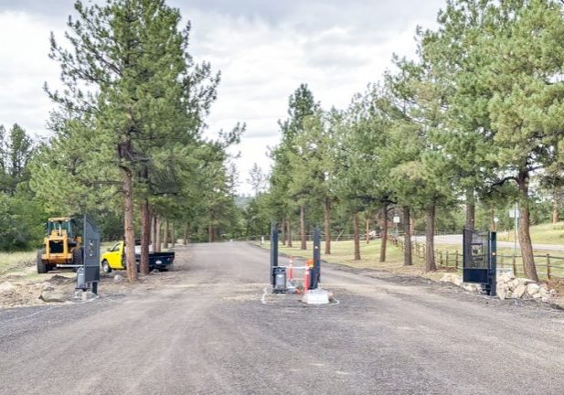 The entrance to Cherokee Ranch & Castle is under construction and will be widened for safer access to and from the property. 