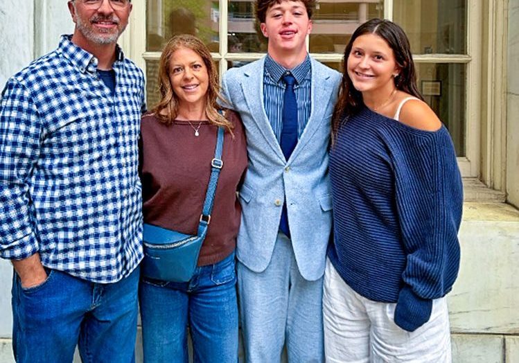 The Jaeger Family photo was taken in April before Charlie attended prom. From left to right: Paul, Michelle, Charlie and Addie.
