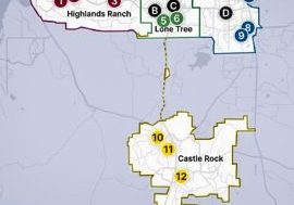 This service area map highlights 12 popular Link on demand destinations across Castle Rock, Lone Tree, Highlands Ranch, and select areas of Parker.