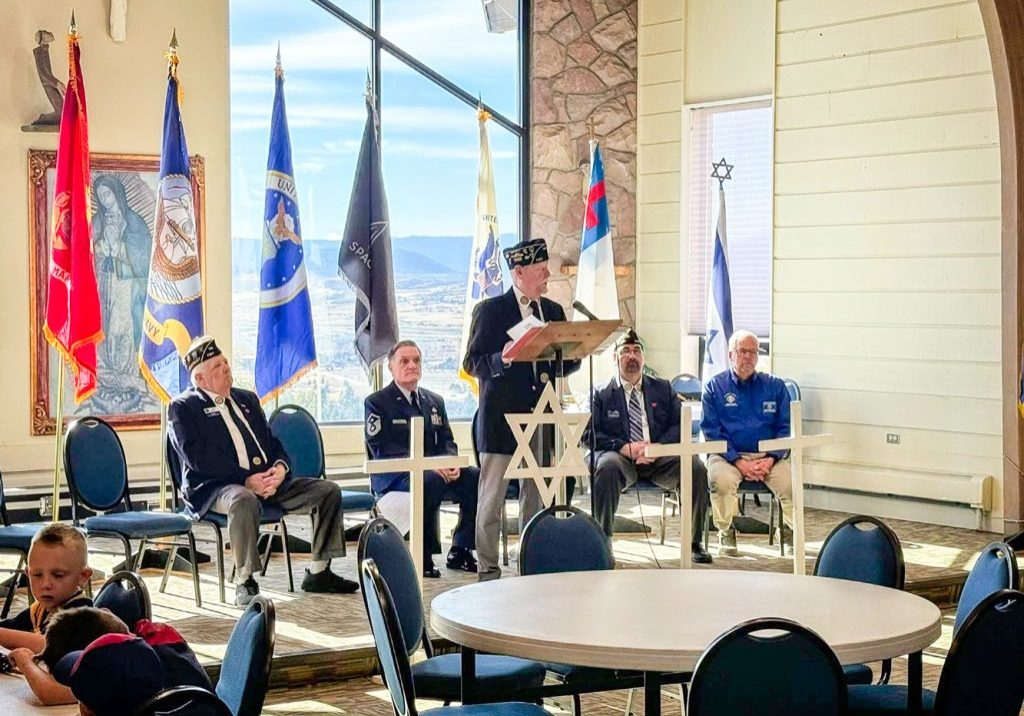 Memorial stands, symbolizing the faiths of the four chaplains, honored Lieutenant John P. Washington (Roman Catholic), Lieutenant Alexander D. Goode (Jewish), Lieutenant George L. Fox (Methodist) and Lieutenant Clark V. Poling (Dutch Reformed) and their act of supreme sacrifice.