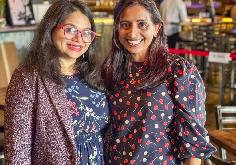 Entrepreneurs Priya Kumar (left) and Minakshi Ashra (right) recently opened the new Pines Sports Bar & Grill in Castle Pines.