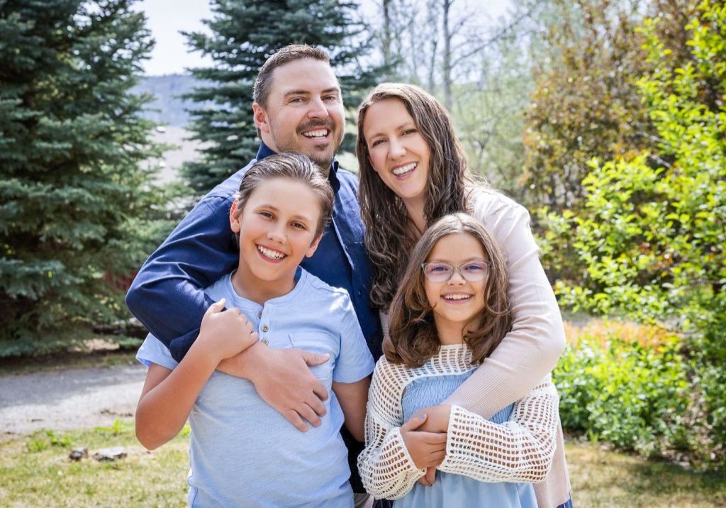Josh Weber and his wife, Courtney, are happy to be back in their home state with their children Bowen (11) and Lucy (9). Josh (upper right) at Park Meadows, where he took over as senior general manager one year ago.