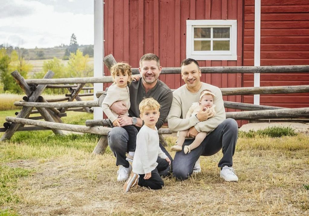 The Spears family together for a fall photo south of Castle Rock in October 2025. Back row, left to right: Luca (3), Chad, Chris and Logan (3 months). Front row: Liam (3).