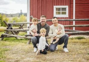 The Spears family together for a fall photo south of Castle Rock in October 2025. Back row, left to right: Luca (3), Chad, Chris and Logan (3 months). Front row: Liam (3).