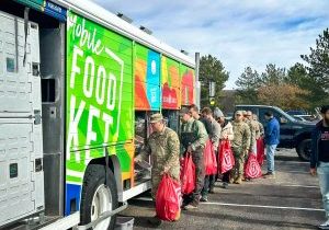 Parker-based SECOR Cares brought its mobile free food market to Buckley Space Force Base and provided food for troops during the government shutdown last month.