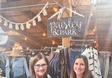 Owners of Paisley & Park, Cathy Anderson (left) and Lauren Jezek (right) at their women’s clothing store at The Barn in Castle Rock. 
