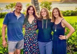 The Shadid family from left to right, Gabe, Sophie, Elena and Lauren, on vacation in Kauai, where they have been meeting up with extended family for more than 20 years.