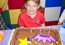 Tate celebrating her 6th birthday with American Academy - Castle Pines classmates.