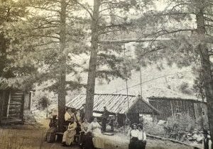 Deckers Mineral Springs and Resort was a tourism hotspot for fisherman and travelers. Circa 1905, by L.C. McClure, Denver Public Library.