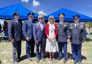 Dignitaries who attended Parker’s Memorial Day Veterans Service of Remembrance last year included (from the left) Steve Trevino (Knights of Columbus Council #7880, Ponderosa Valley Funeral Services), Major General Trulan Eyre (U.S. Air Force- Retired), Parker Mayor Jeff Toborg, Nanci Trevino (Ponderosa Valley Funeral Services), Colonel George Brauchler (Colorado Army National Guard) and Sergeant Major John C. Mattie (U.S. Army - Retired).
